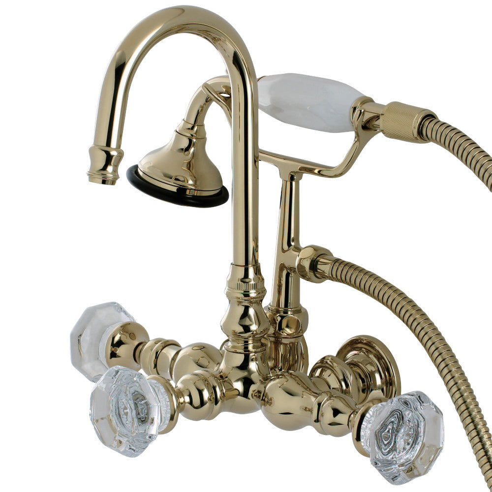 Aqua Vintage AE7T2WCL Celebrity Wall Mount Clawfoot Tub Faucet, Polished Brass - BNGBath