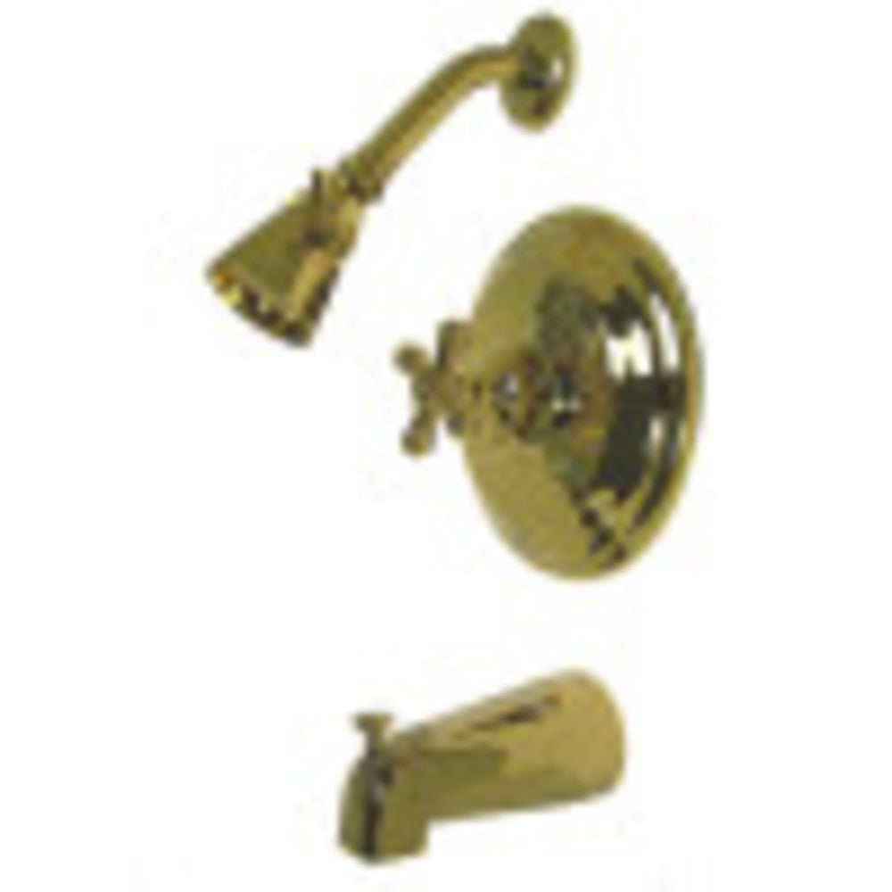 Kingston Brass KB3632AX Restoration Tub & Shower Faucet, Polished Brass - BNGBath