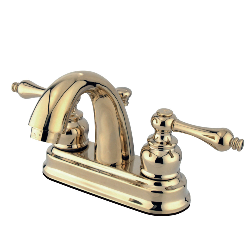 Kingston Brass KB5612AL Restoration 4 in. Centerset Bathroom Faucet, Polished Brass - BNGBath