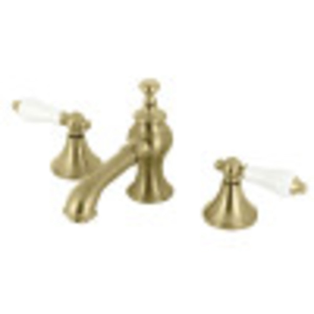 Kingston Brass KC7067PL Vintage 8 in. Widespread Bathroom Faucet, Brushed Brass - BNGBath