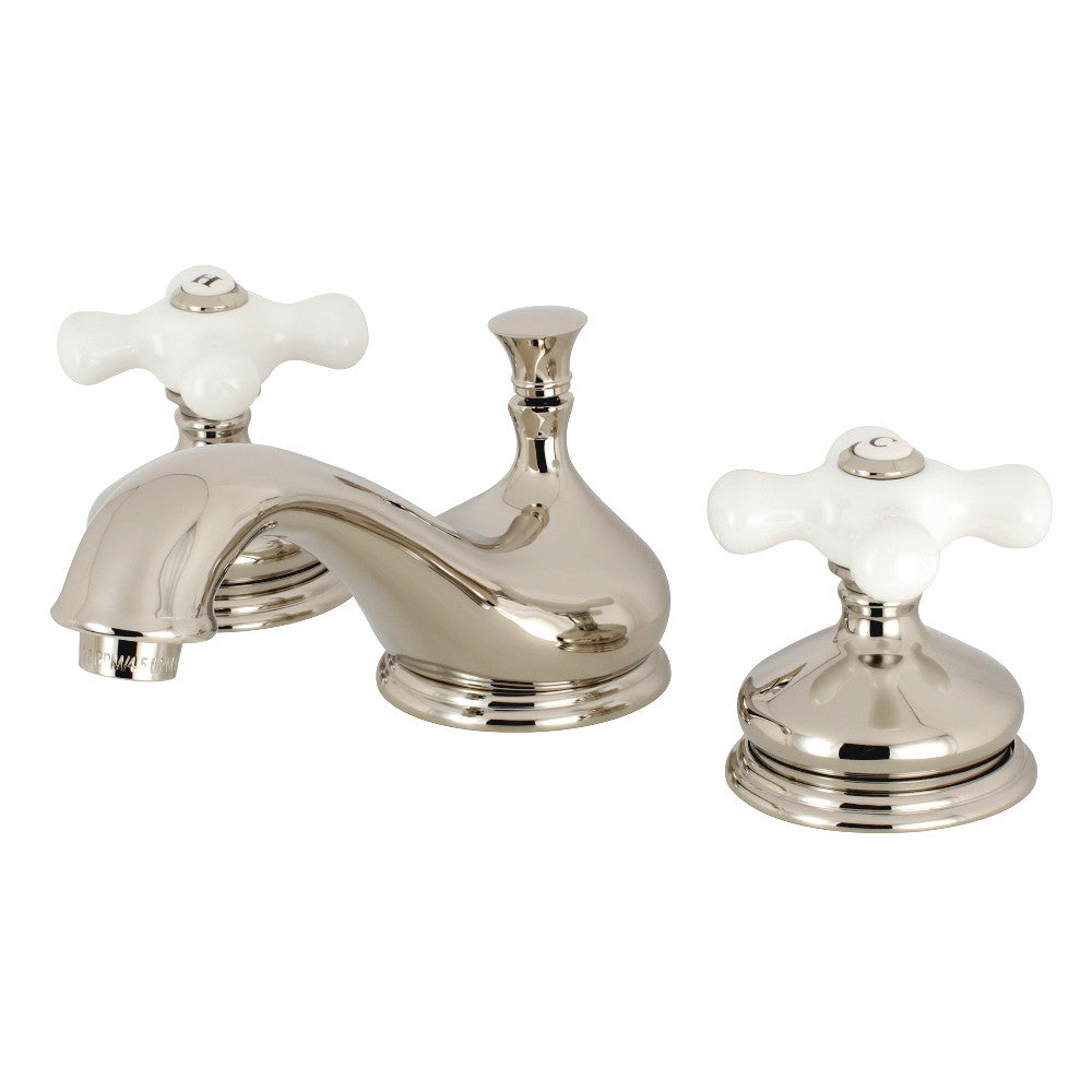 Kingston Brass KS1166PX 8 in. Widespread Bathroom Faucet, Polished Nickel - BNGBath