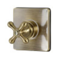 Thumbnail for Kingston Brass KS3043AX 3-Way Diverter Valve with Trim Kit, Antique Brass - BNGBath