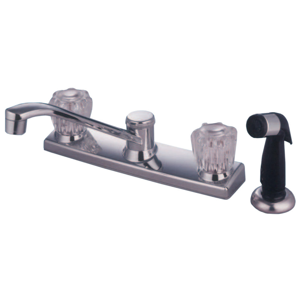 Kingston Brass KB122 Americana Centerset Kitchen Faucet, Polished Chrome - BNGBath