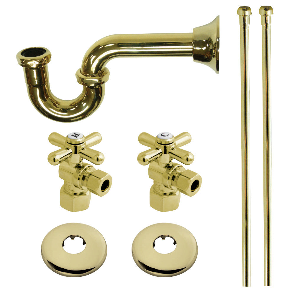 Kingston Brass KPK102P Plumbing Supply Kits Combo, 1/2" IPS Inlet, 3/8" Comp Oulet - BNGBath