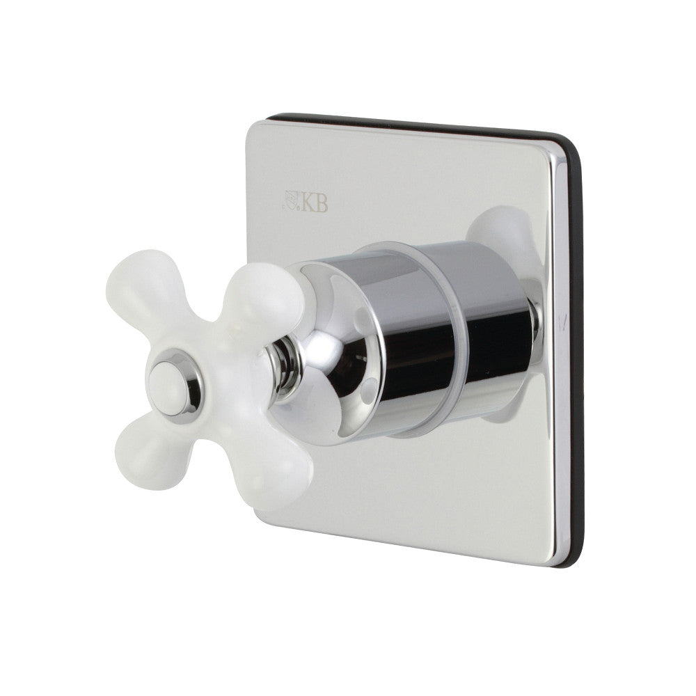 Kingston Brass KS3041PX 3-Way Diverter Valve with Trim Kit, Polished Chrome - BNGBath