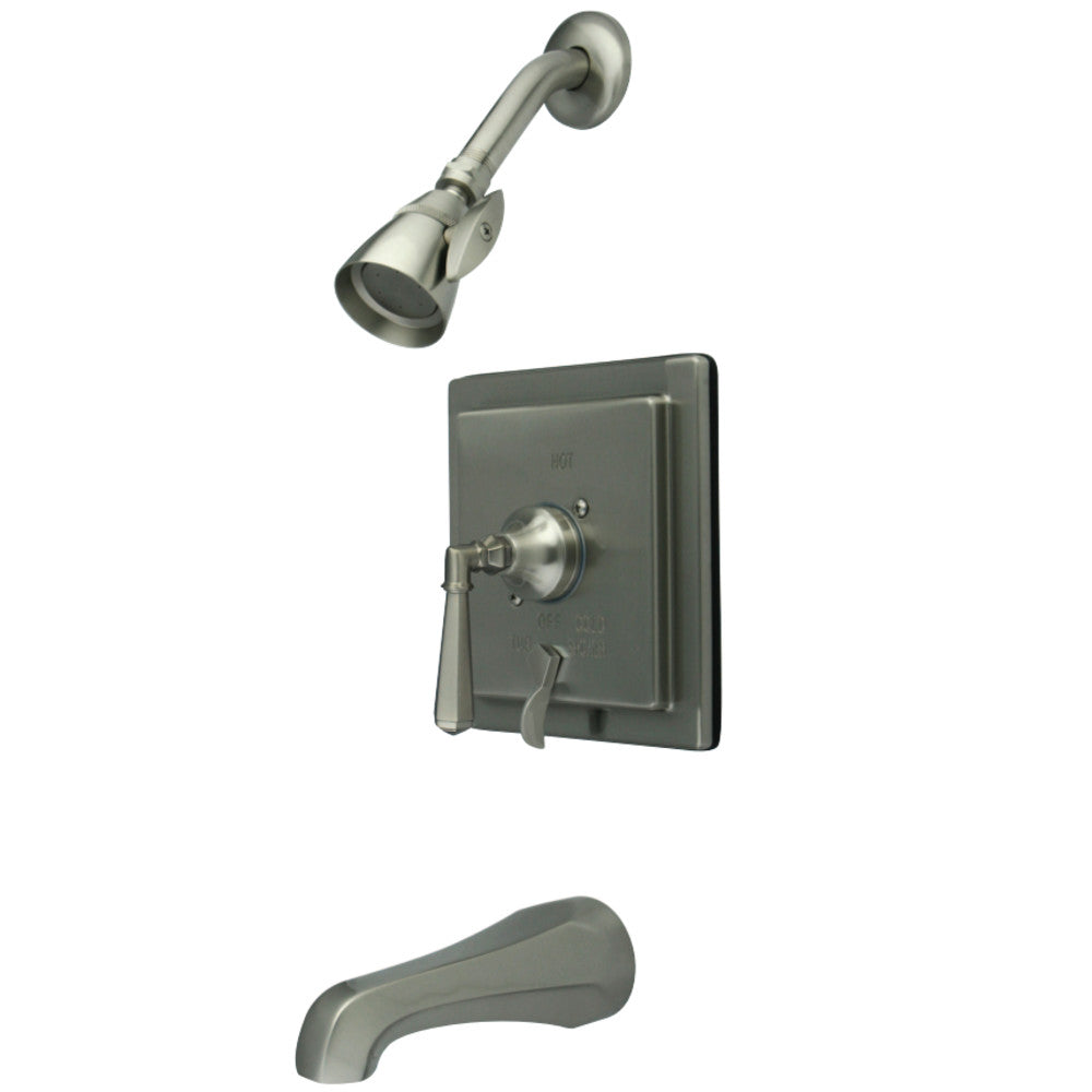 Kingston Brass KB86584HL Tub and Shower Faucet, Brushed Nickel - BNGBath