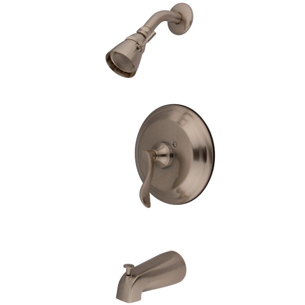 Kingston Brass KB2638DFL NuFrench Tub & Shower Faucet, Brushed Nickel - BNGBath