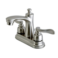 Thumbnail for Kingston Brass FB7628NFL 4 in. Centerset Bathroom Faucet, Brushed Nickel - BNGBath