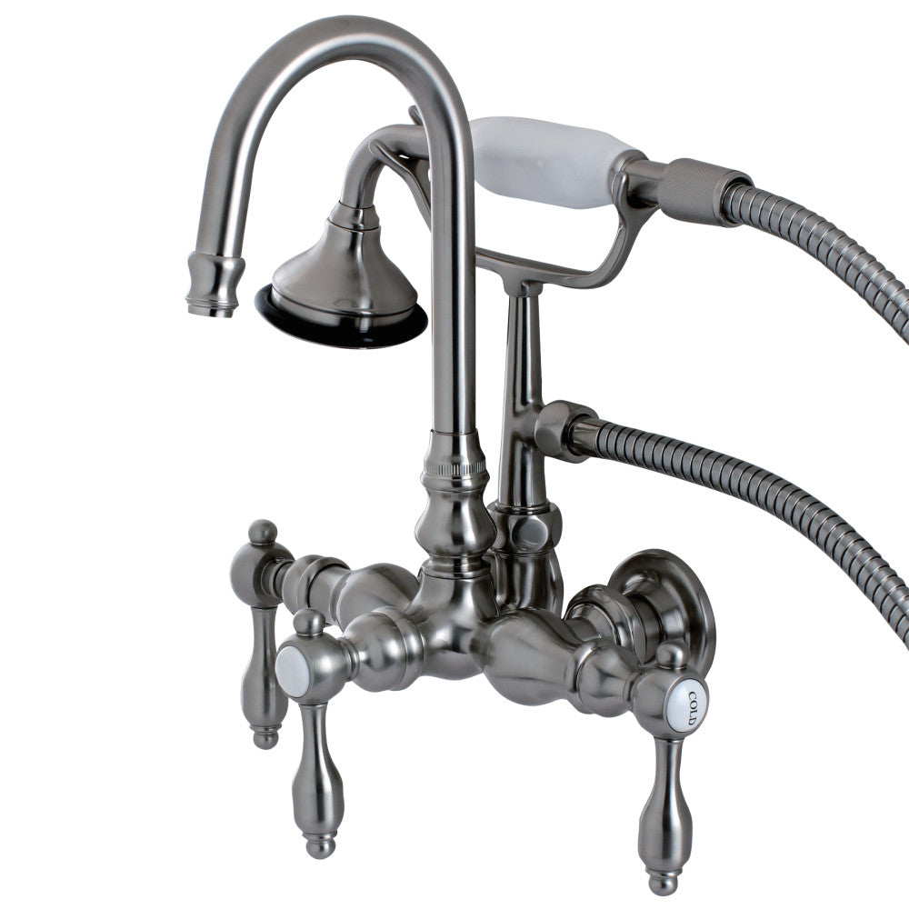 Aqua Vintage AE7T8TAL Tudor Wall Mount Clawfoot Tub Faucet, Brushed Nickel - BNGBath