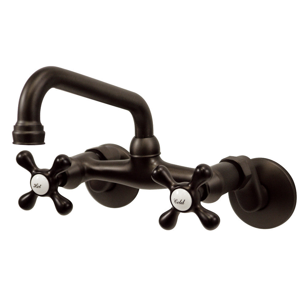 Kingston Brass KS213ORB Kingston Two Handle Wall Mount Kitchen Faucet, Oil Rubbed Bronze - BNGBath