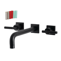 Thumbnail for Kingston Brass KS6020CKL Kaiser Wall Mount Tub Faucet, Matte Black - BNGBath