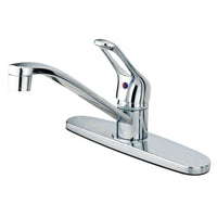 Thumbnail for Kingston Brass GKB561 Wyndham Single-Handle Centerset Kitchen Faucet, Polished Chrome - BNGBath