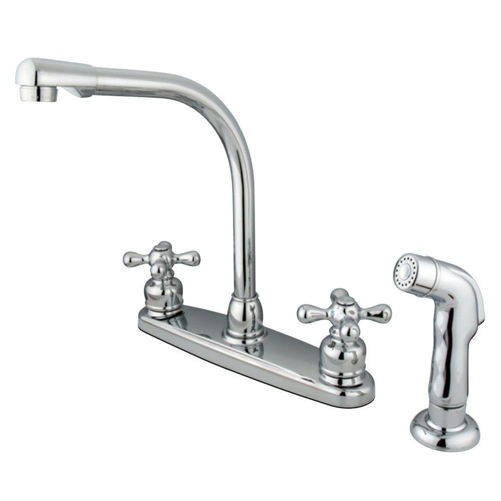 Kingston Brass GKB711AXSP Victorian Centerset Kitchen Faucet, Polished Chrome - BNGBath