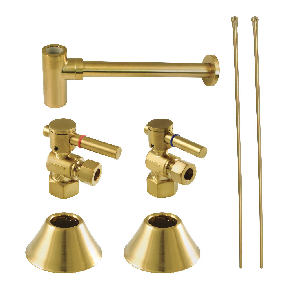 Kingston Brass CC43107DLLKB30 Modern Plumbing Sink Trim Kit with Bottle Trap, Brushed Brass - BNGBath