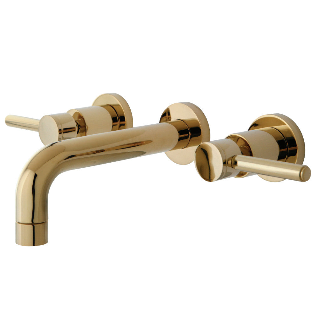 Kingston Brass KS8122DL Concord 2-Handle Wall Mount Bathroom Faucet, Polished Brass - BNGBath