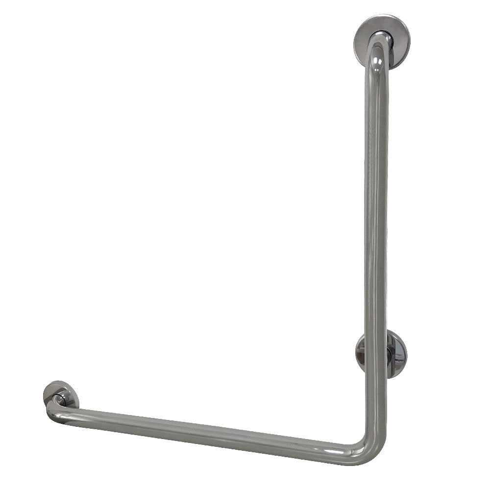 Kingston Brass GBL1424CSL1 24"x 24" L-Shaped Grab Bar - Left Hand, Mirror - BNGBath