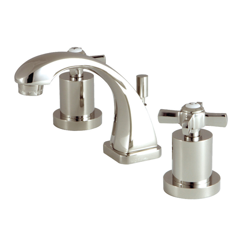 Kingston Brass KS4946ZX 8 in. Widespread Bathroom Faucet, Polished Nickel - BNGBath