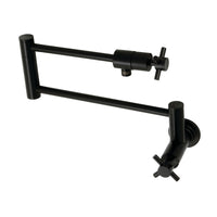 Thumbnail for Kingston Brass KS4100DX Concord Wall Mount Pot Filler, Matte Black - BNGBath